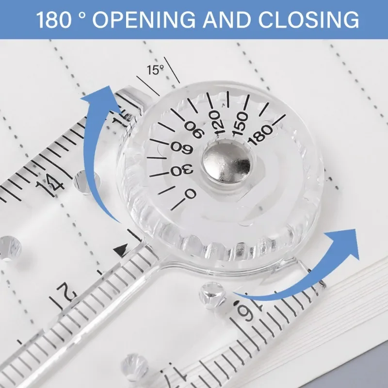 Transparent Acrylic Ruler Drawing Ruler Mathematical Line Circular Drawing Geometry Template