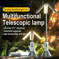 Portable Telescopic LED Flashlight Rechargeable Folding Searchlight for Outdoor Car Repair Camping Tent Lighting 3