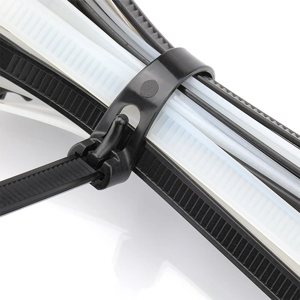 Description Picture 3 of item50-Pack Removable Loop Nylon Cable Ties Self-Locking Plastic Band Fasteners Cable Ties Reusable Nylon Cable Ties