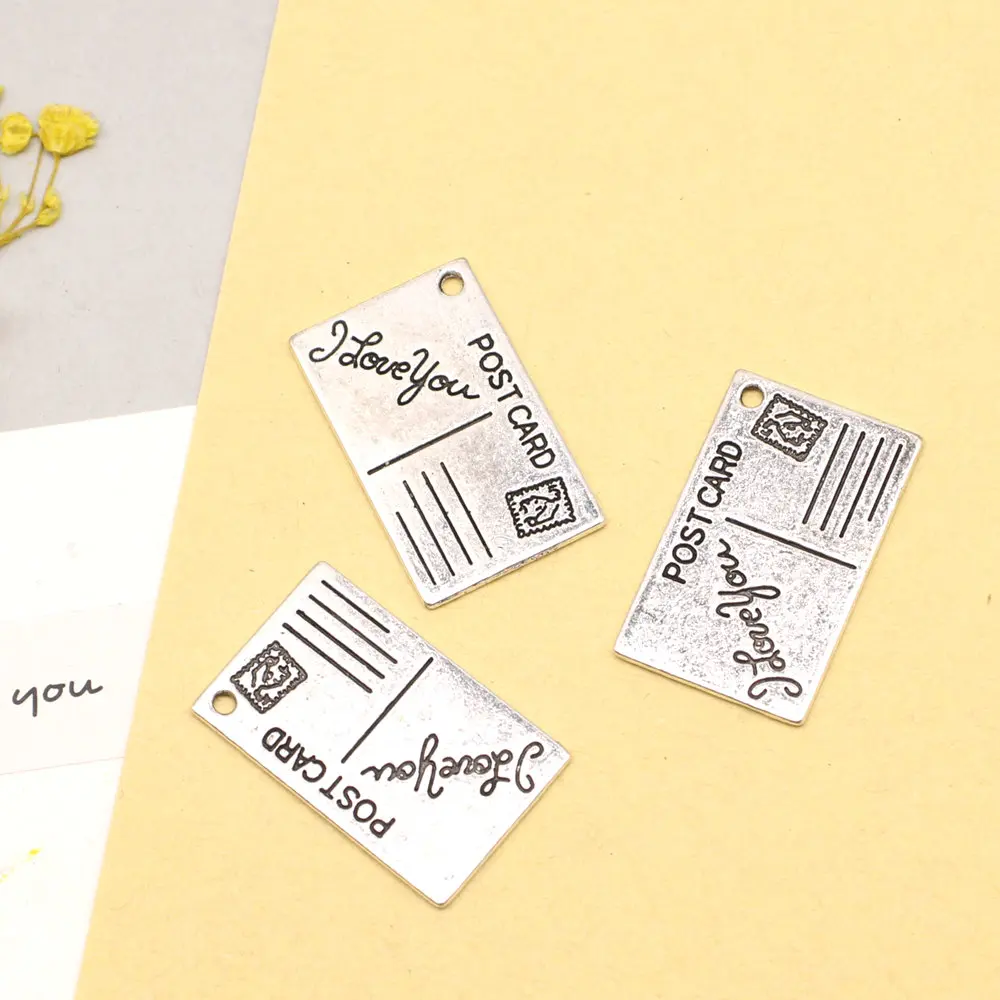 

5pcs 16x26mm Passport Charms Women Pendant Bag Accessories Jewels For Crafts Antique Silver Color
