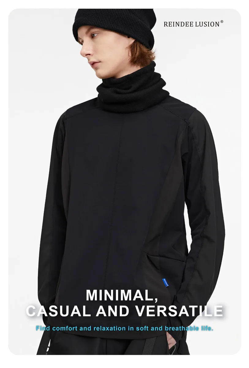 Reindee Lusion 22FW 0187 Outdoor splicing material breathable fast dry long sleeve shirt techwear gorpcore