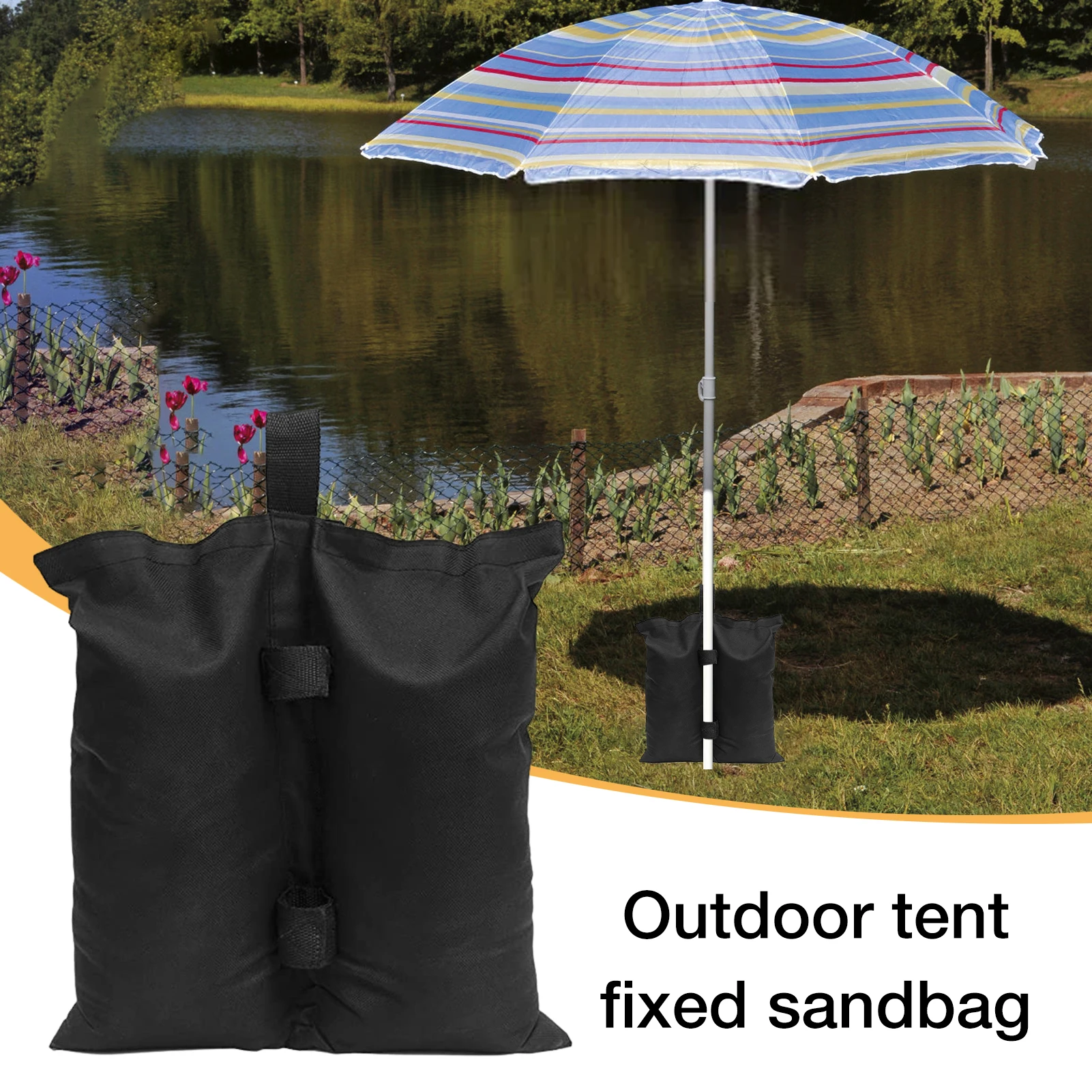 Description Picture 3 of itemPortable Weights Sandbag Gazebo Tent Sand Bags For Canopy Legs Patio Umbrella Base Outdoor Sun Shelter Fixer