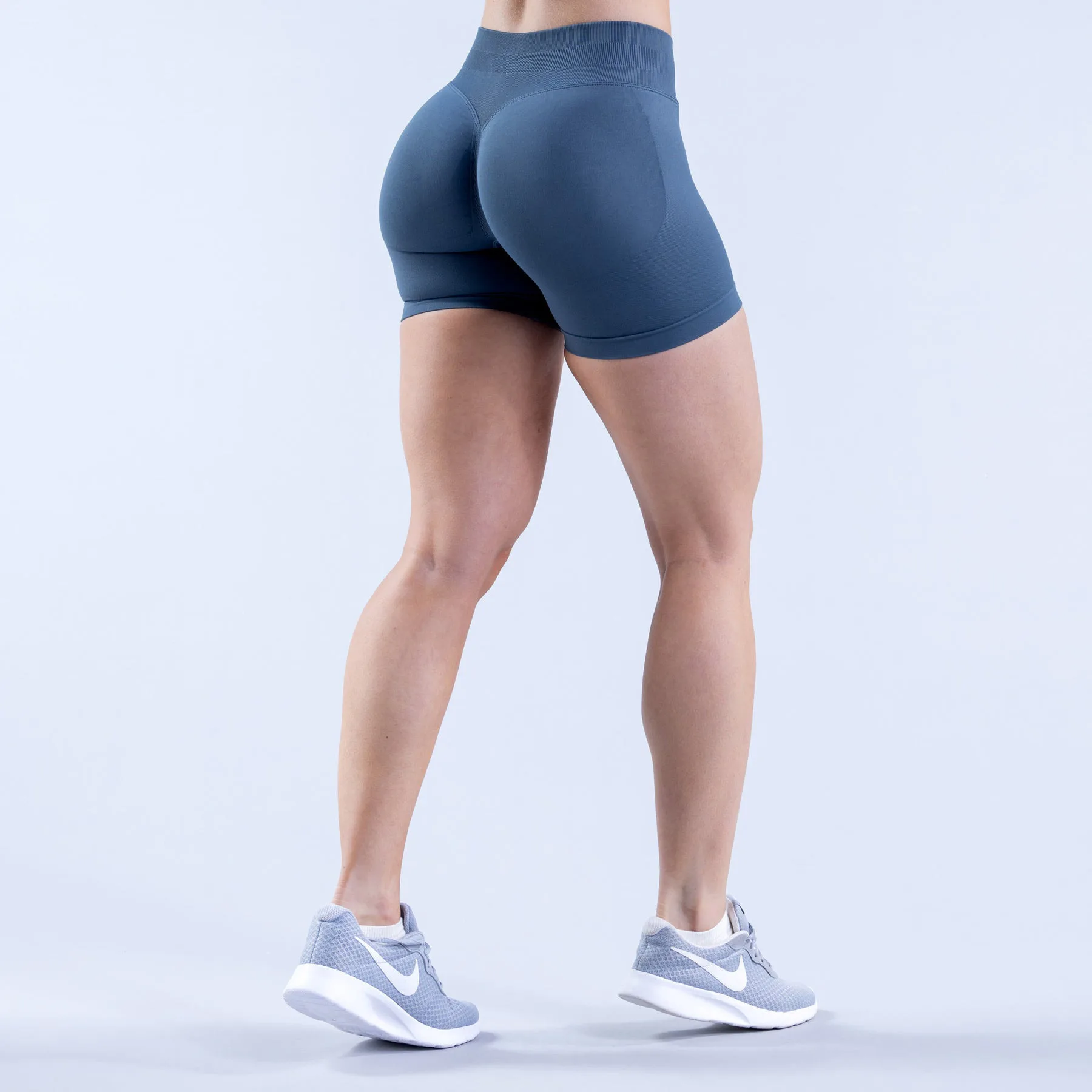 Damen-Yogahose mit niedrigem Bund, Dreiviertellange Shorts, Bauchkontrolle, Workout-Leggings, Fitness, Laufen, Nahtlose Tights – Detail 18