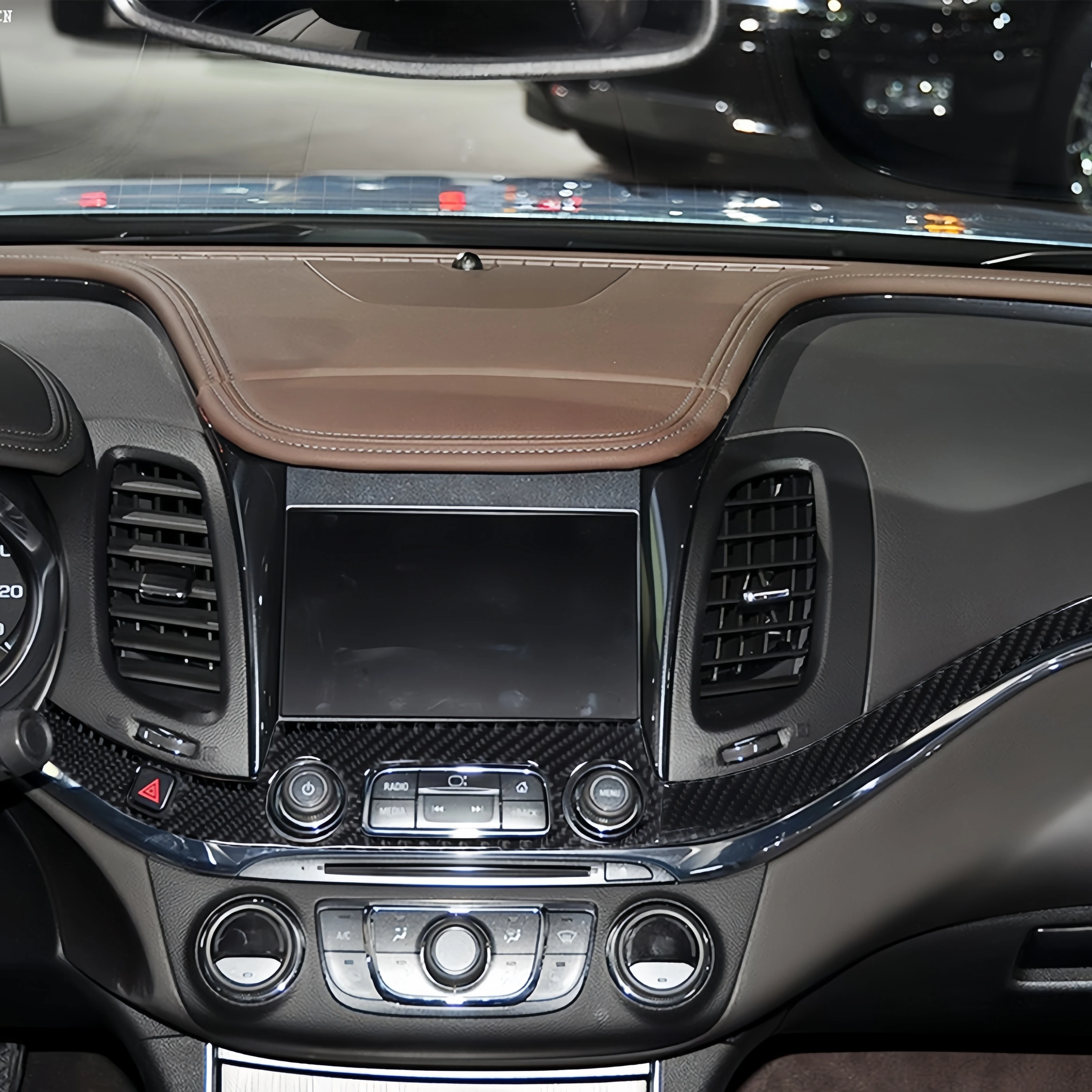 쉐보레 임팔라 14-20 피아노 블랙 자동차 기어 시프트 에어컨 출구 대시보드 CD 패널 트림 커버 스티커 액세서리