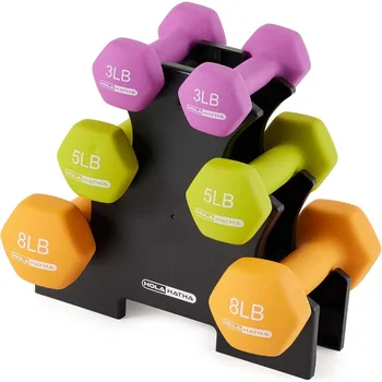Neoprene Dumbbell Set with Rack 1