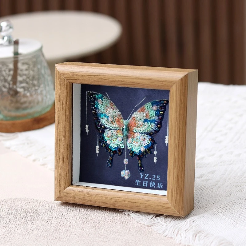 Hand Embroidered Butterfly DIY Material Pack for Beginners