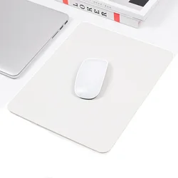 Elegant PU Leather Mouse Pad - Anti - Slip, Waterproof Desk Accessory (White)