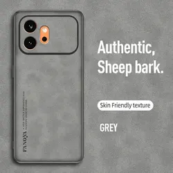 Retro Sheepskin Leather Anti - Drop Phone Case - Business Edition for Honor 400(global) (GRAY)