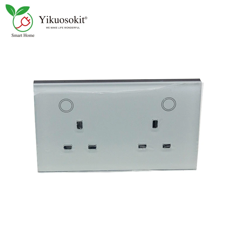 Zigbee30WhiteBlackSmartWallSocket13AUKPlugsSwitchTuyaSmart
