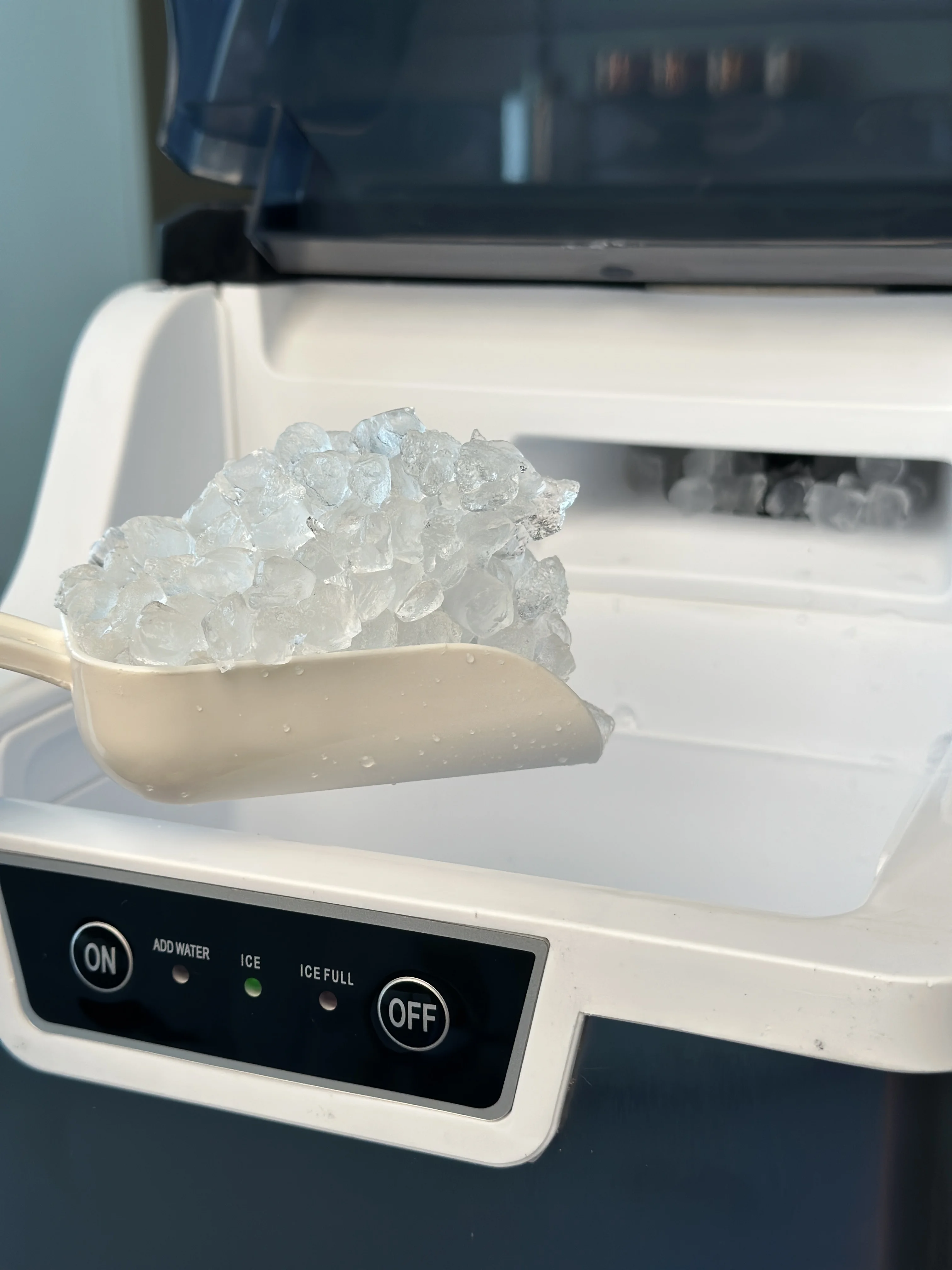 Nugget Ice Makers Countertop Crushed Ice with Handle,35Lbs Soft Chewable Pebble Maker for Home,Office,Kitchen,bar