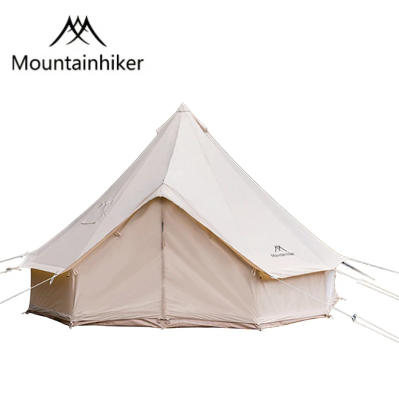 

Mountainhiker New 5-8people 6M*6M Cotton Tent Light Luxury Camp Outdoor Camping Travel Self-driving Yurt Large Waterproof Tent