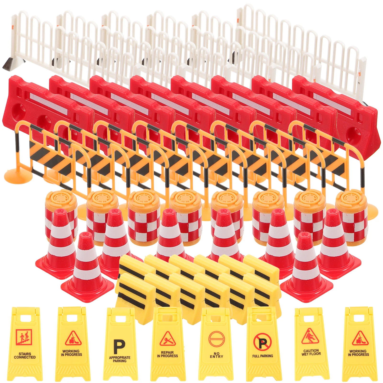

English title: Play Traffic Signs Construction Street Sign Playset Mini Traffic Cone Crosswalk Signal Toy Barricade Sign