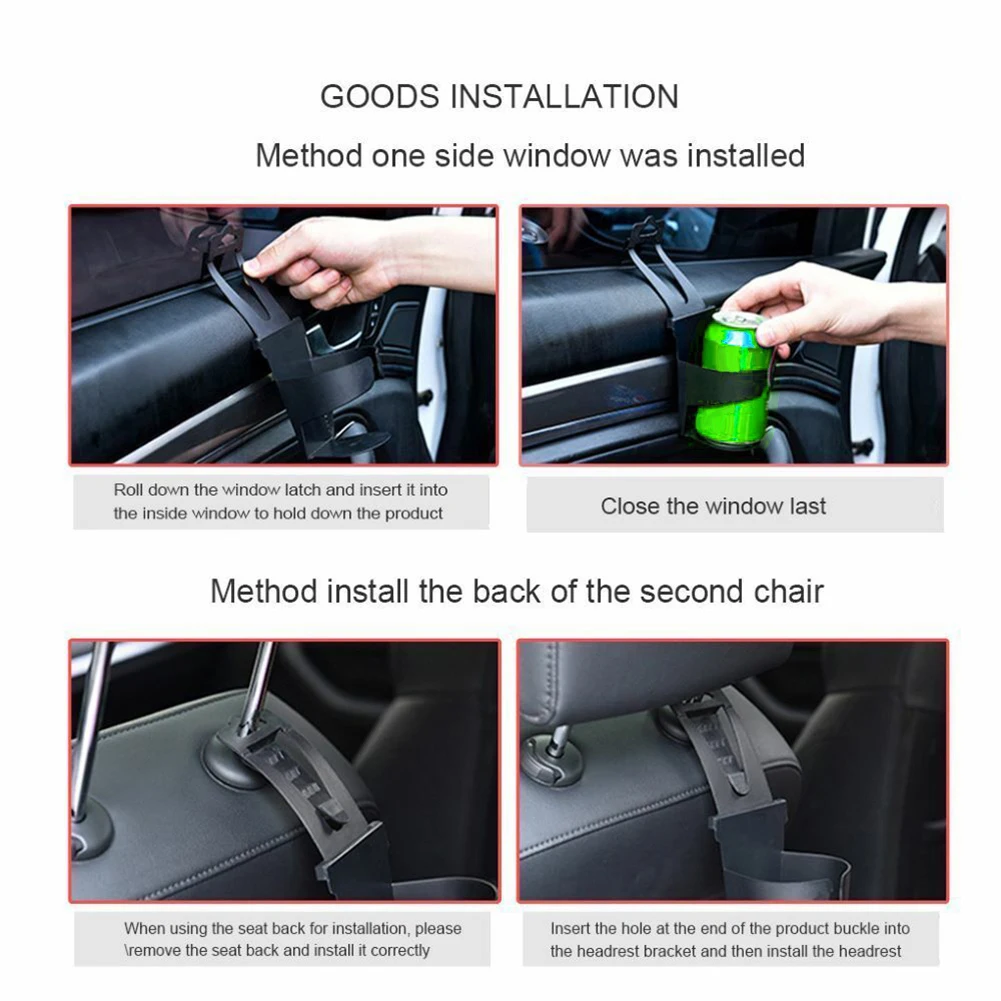 2Pcs Universal Car Auto Truck Cup Holder Seat Back Drink Bottle Door