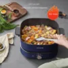 220V 6L Non-stick Electric Hot Pot 2 Flavor Cooker Available Split Type Multi Cooker Home Frying Pan 5