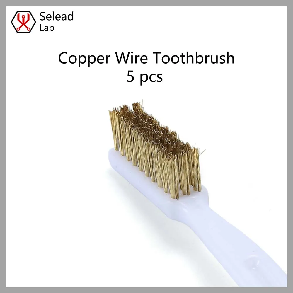 Seleadlab 5pcs Copper Wire Toothbrush For 3D Printer Tools Nozzle Cleaning Copper Brush Handle Voron 2.4 Trident