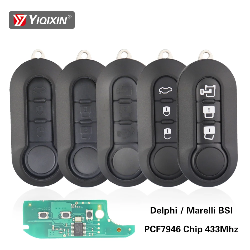 KEYYOU Car Remote Control Key For Fiat 500 500L MPV Ducato