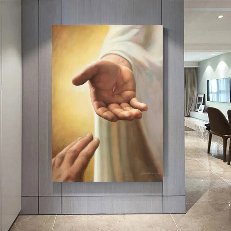 

Christ Jesus Holy Light Leader Canvas Painting Nordic Posters and Prints Wall Art Pictures For Living Room Home Decoration