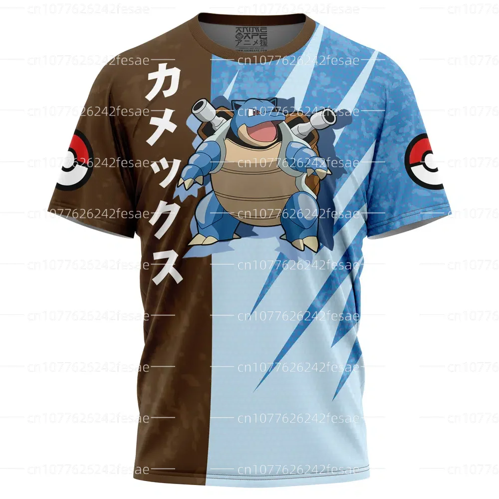 

Pokemon Blastoise T-Shirts Cartoon Anime 3D Print Streetwear Men Women Casual Fashion Oversized T Shirt Kids Tees Tops Clothing