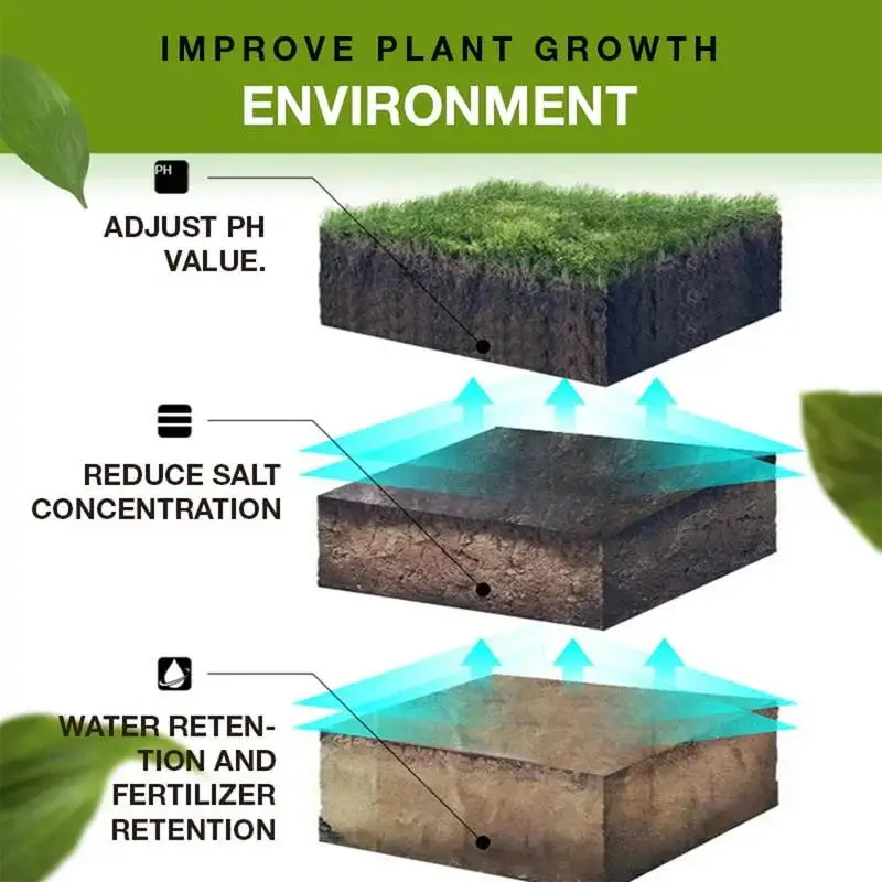 Soil Activator Plants Growing Fertilizer Soil Carbon Sequestration Mineral Potassium Humate Garden Bed Raised Nutrient Supplies, soil activator