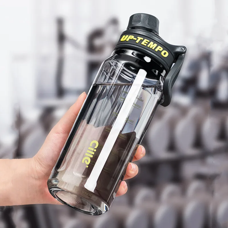 860ML High Quality Tritan Material Water Bottle With Filter Portable Durable Gym Fitness Outdoor Sport Drinking Bottle