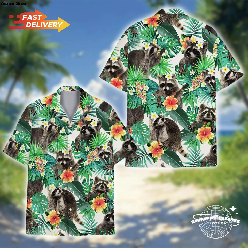 Camicia hawaiana con stampa di mucca carina per uomo