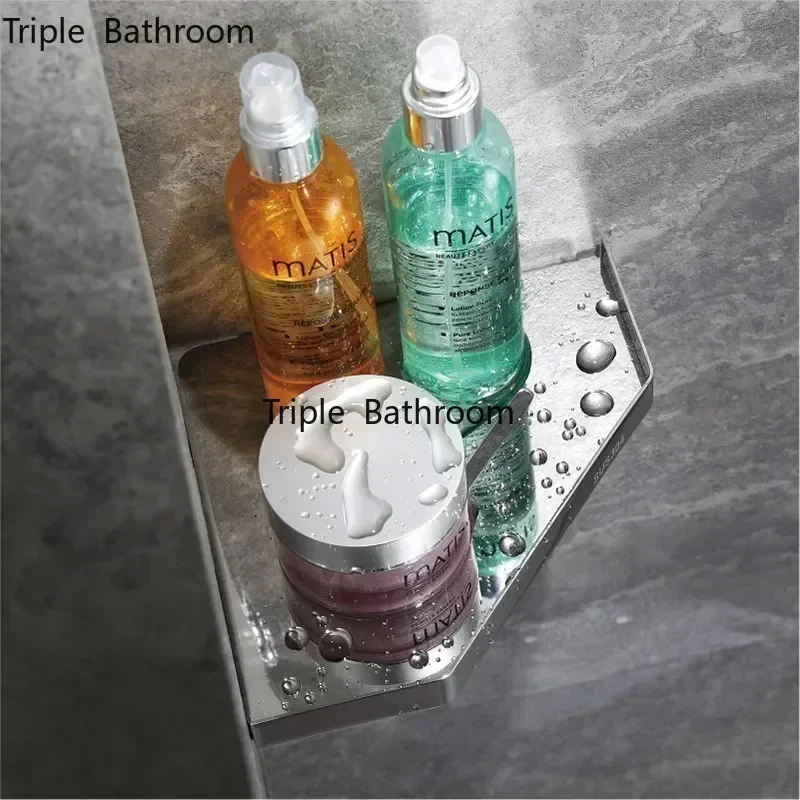 Bathroom Stainless Steel Shower Shelf Wall-mounted Triangle Basket Corner Stand Shampoo Shower Gel Storage Holder Accessories shower shelf shampoo rack bathroom storage shelf storage shelf shampoo holder bathroom shelf bathroom accessories bathroom corner shelf toilet shower rack shower rack