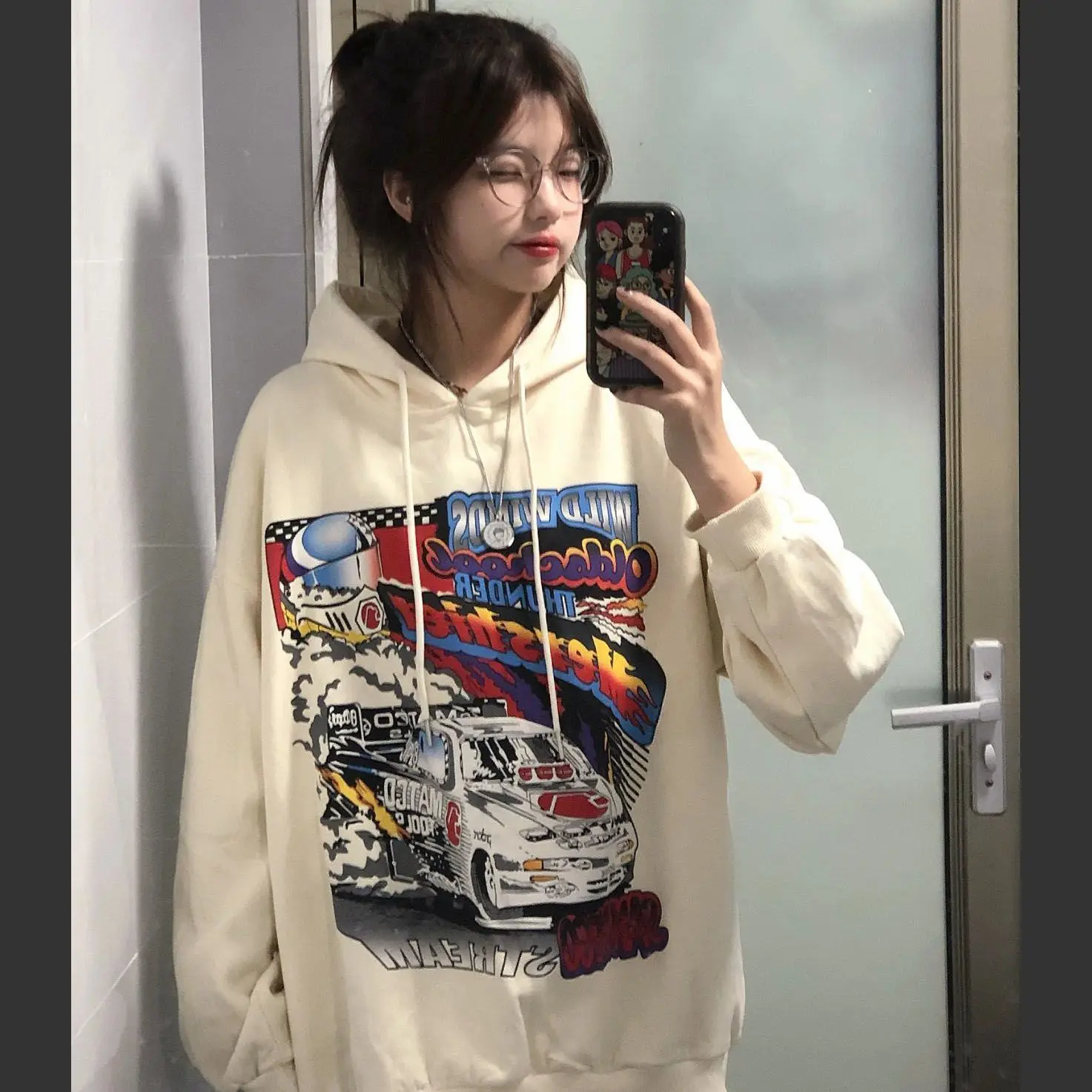 New American Vintage Racing Cars Anime Hoodie Sweatshirt Mens Women  Oversized Pullover Winter Clothes Hip Hop Streetwear Y2k Top - Hoodies u0026  Sweatshirts - AliExpress