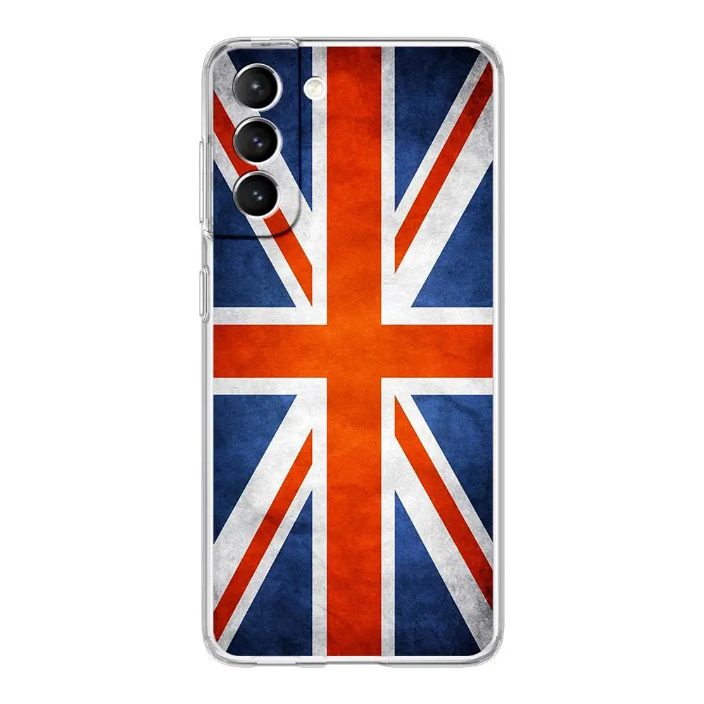 Soft Clear Phone Case with International Flag Design