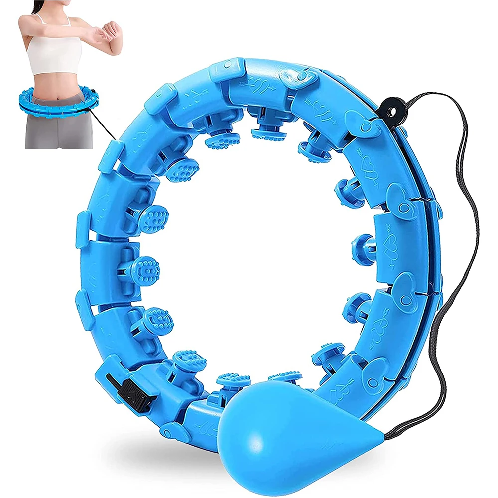 24 Section Smart Weighted Sport Hoops Abdominal Thin Waist Exercise Detachable Hoop Massage Fitness Circles Training