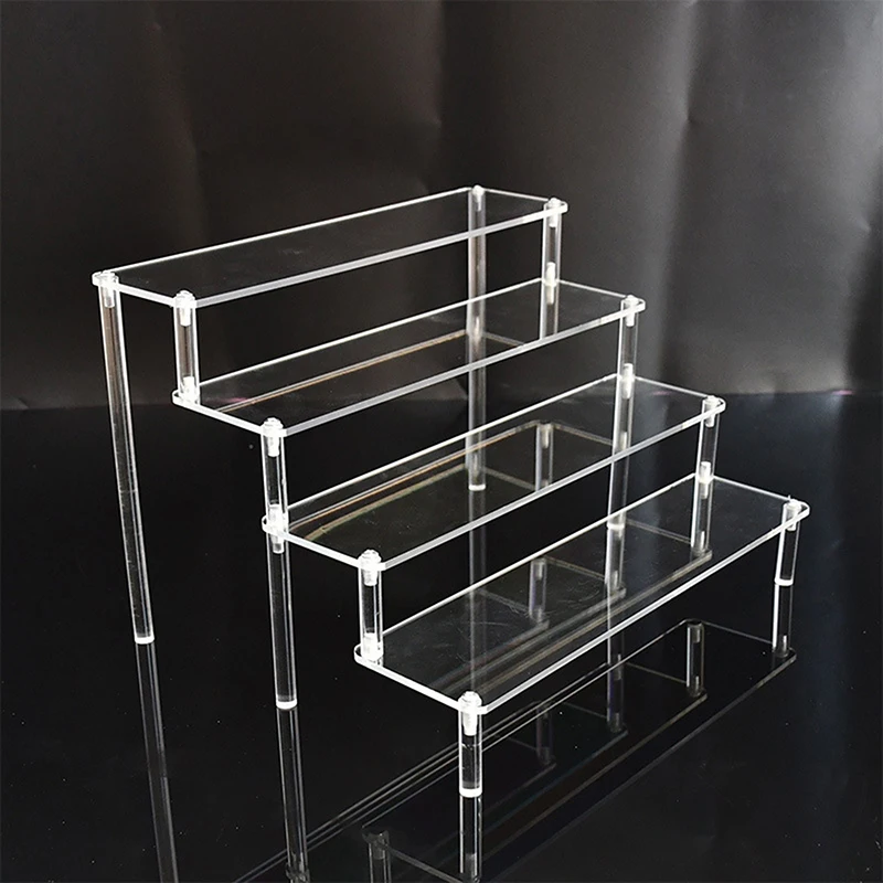 Acrylic Riser Display Shelf 3/4 Layer Tiered Display Stand Detachable