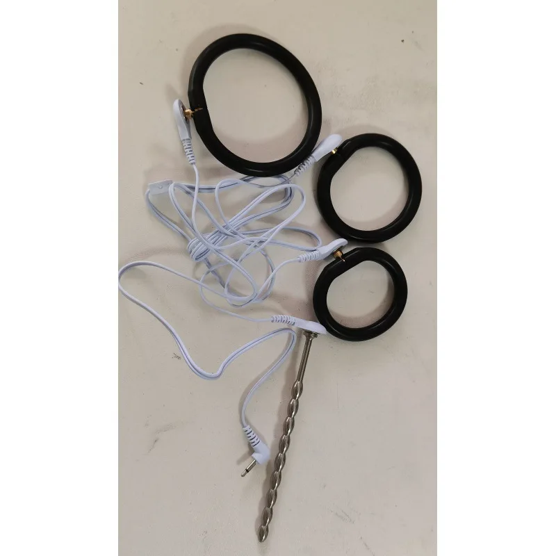 Cock Ring Electric Stimulation Penis Masturbation Sex Toys for Men Medical Themed Toys Electro Shock Penis Sleeve Male Bondage