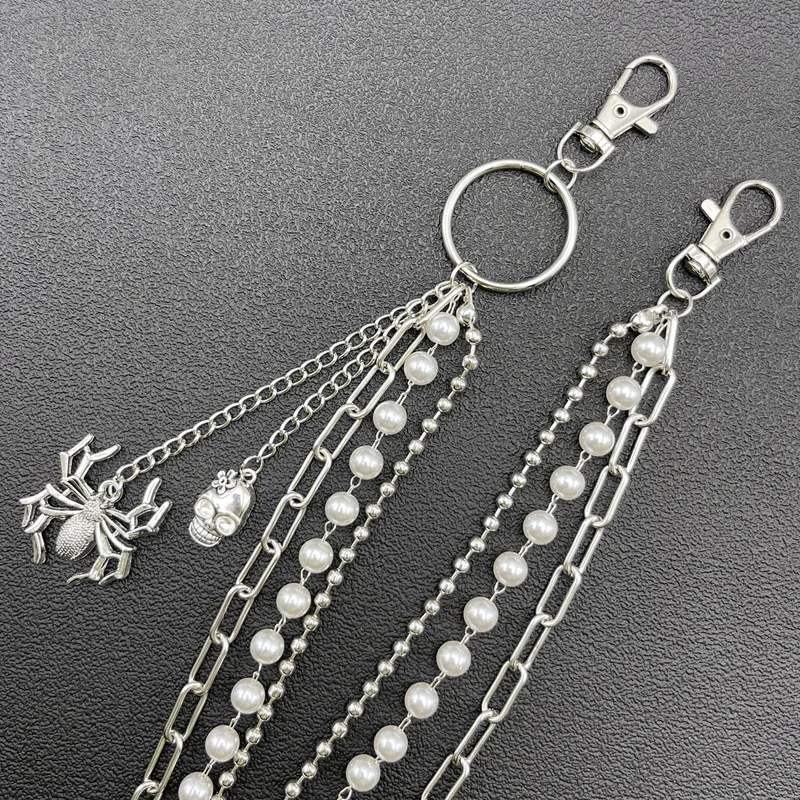 Gothic Hosenkette Mit Mond-Anhänger - Mehrschichtige Taillenkette Für Damen & Teens