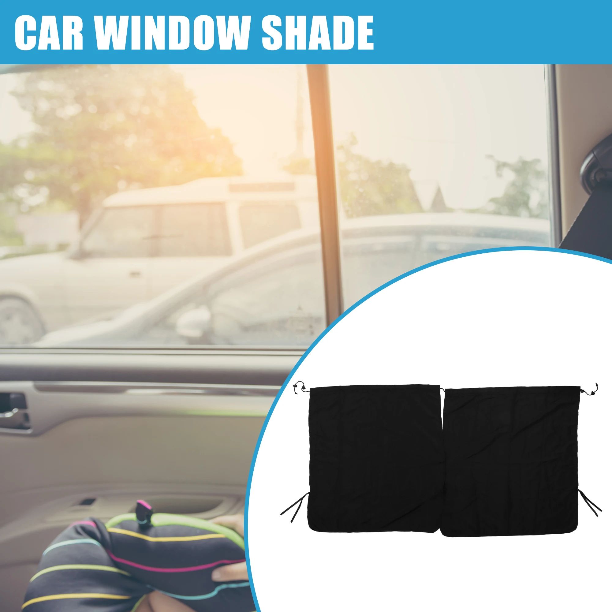 Uxcell Automotive Window Sun Shade 140x80cm Car Sunshade Polyester