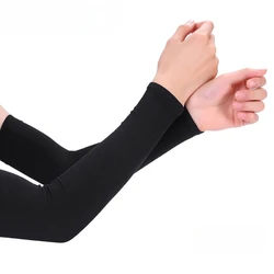 Ice Silk Sun Protection Unisex Arm Sleeves (Straight BK)