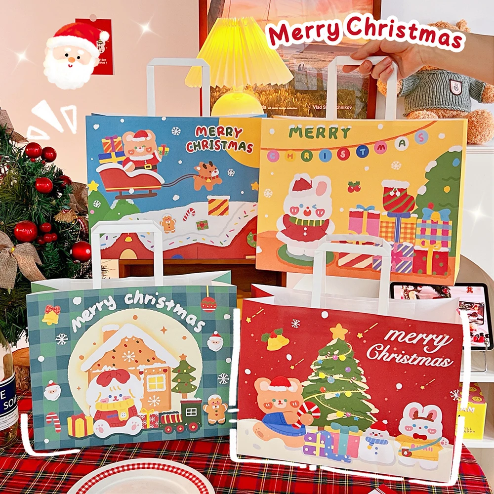 

Christmas Gift Bags Christmas Goody Bags Gift Bags With Handles For Holiday Paper Gift Bags Party Gift Bags Party Supplies