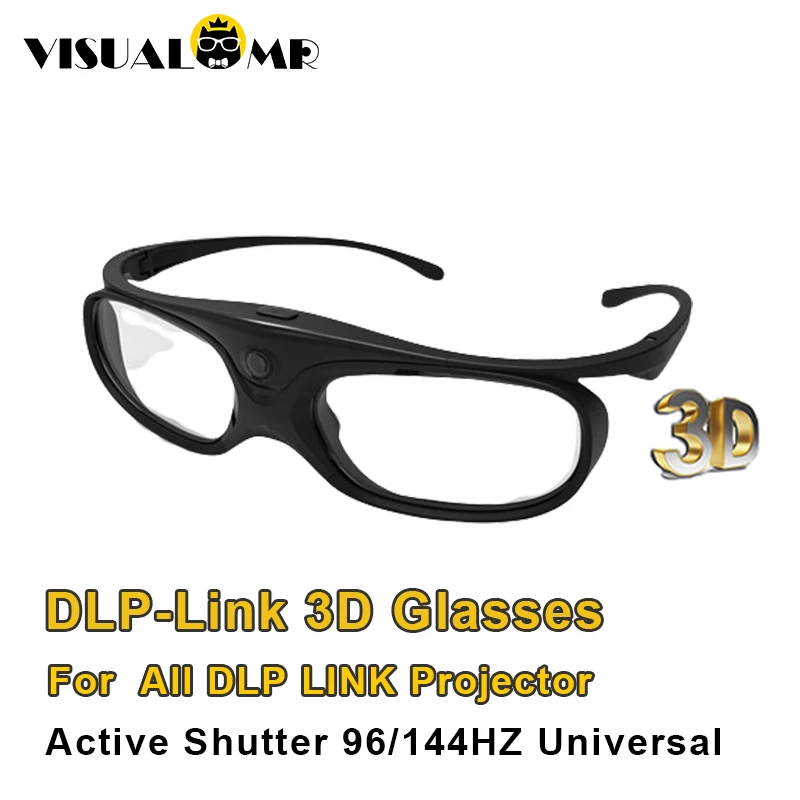 Hot Active Shutter 3D Glasses 96/144HZ Universal DLP-Link USB