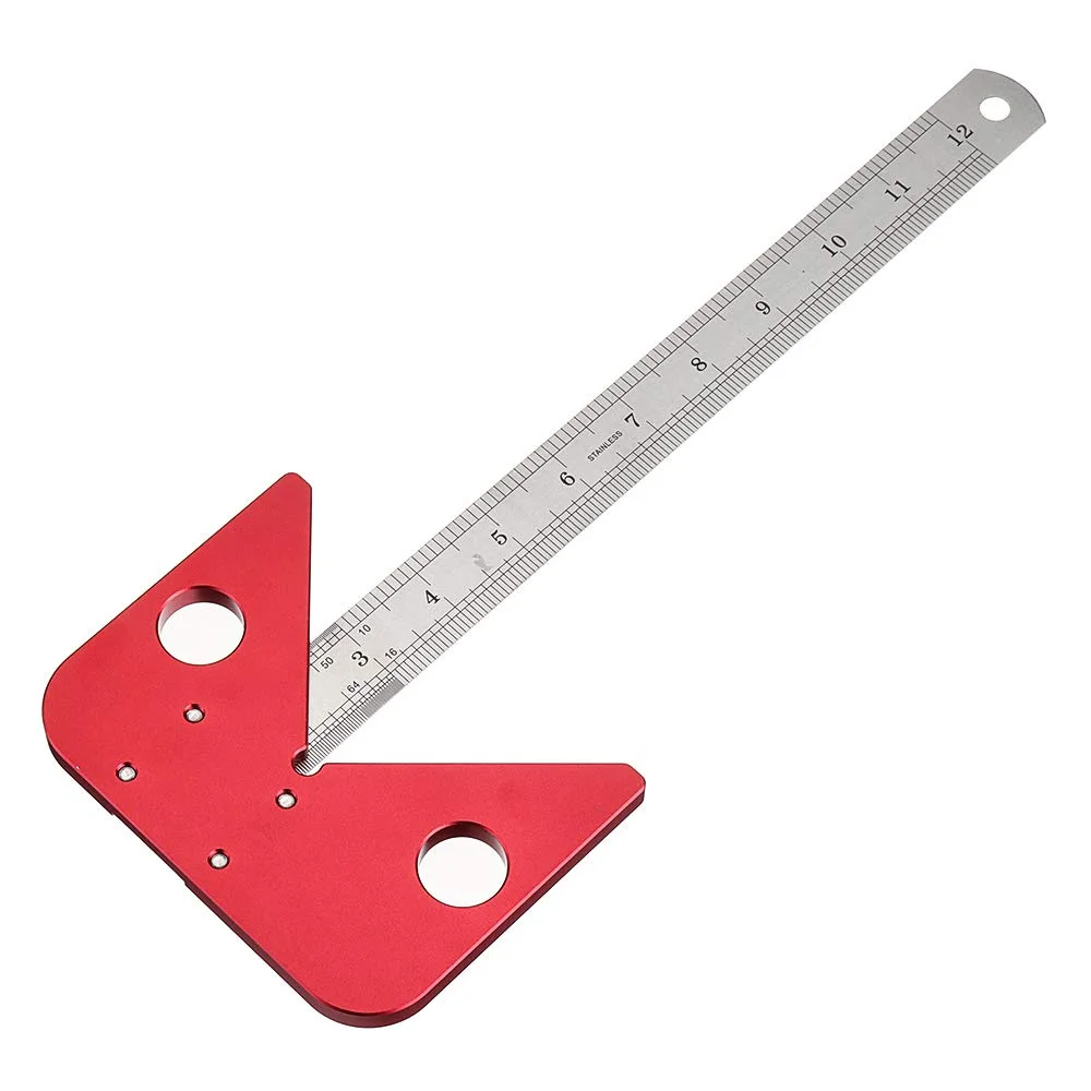 

30cm Center Finder Line Gauge Square Center Scribe Carpenter Woodworking Ruler 45 Degrees Angle Line Caliber Marking Ruler