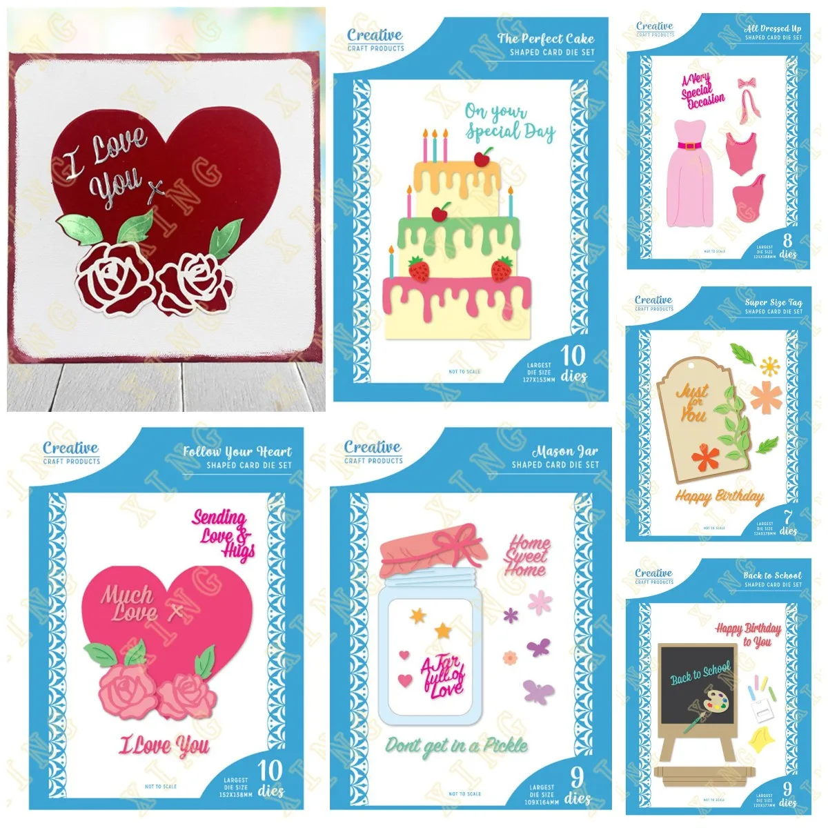 

Newest Valentine's Day Heart Mason Jar Metal Cutting Die Scrapbook Embossed Paper Card Album Craft Template Cut Die Stencils