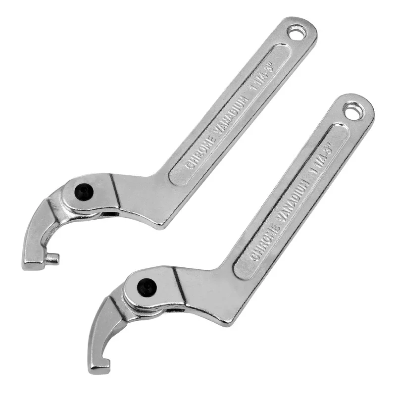 1 PCS Adjustable Type C Hook Spanner Wrench Nuts Bolts Hand Tools with  Scale - AliExpress