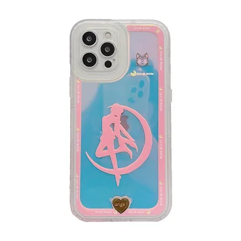 BANDAI Laser Sailor Moon Anime etui na telefon dla iPhone 13 11 12 PRO Max X XR XS piękna ochrona telefonu okładka dziewczyny hurtownia tanie i dobre opinie Model 18 + CN (pochodzenie) inny Wersja zremasterowana Cyfrowy aparatury elektrycznej i urządzenie gospodarstwa domowego