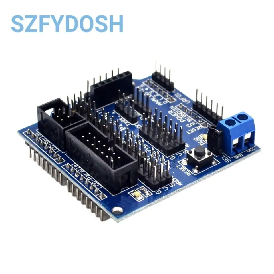 Sensor Shield V5.0 Sensor Expansion Board for UNO MEGA R3 V5 for Arduino Electronic Building Blocks of Robot Parts image 4