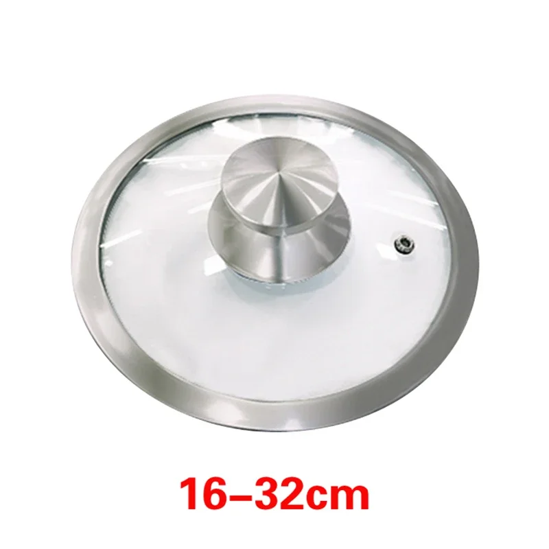 Stainlesssteel16-32cmthickenedwideedgeperspectivepotcoverglasscoverforhouseholdUniversalexplosionproofpotLid-AliExpress15