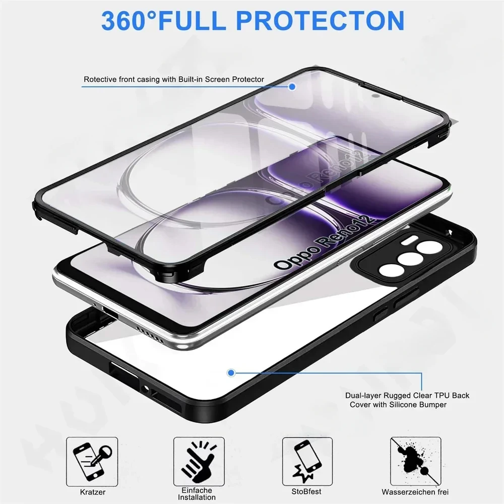 Sleek 3-in-1 360° Full Protection Acrylic + TPU Phone Case