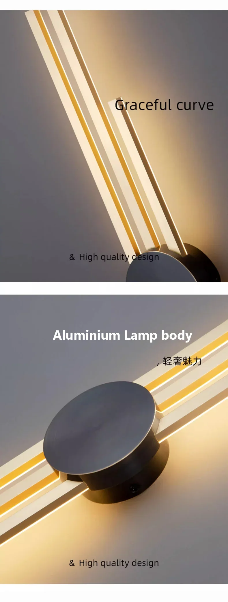 Description Picture 6 of itemMinimalist Modern Living Room Wall Lamp Light Luxury TV Background Wall Grille Wall Lamp Staircase Bedroom Bedside Wall Lamp