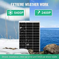 Kit de panneaux solaires monocristallins ECO-WORTHY 240 W comprenant un panneau solaire 12 V + un contrôleur de charge solaire 30 A + un câble solaire de 5 m 3