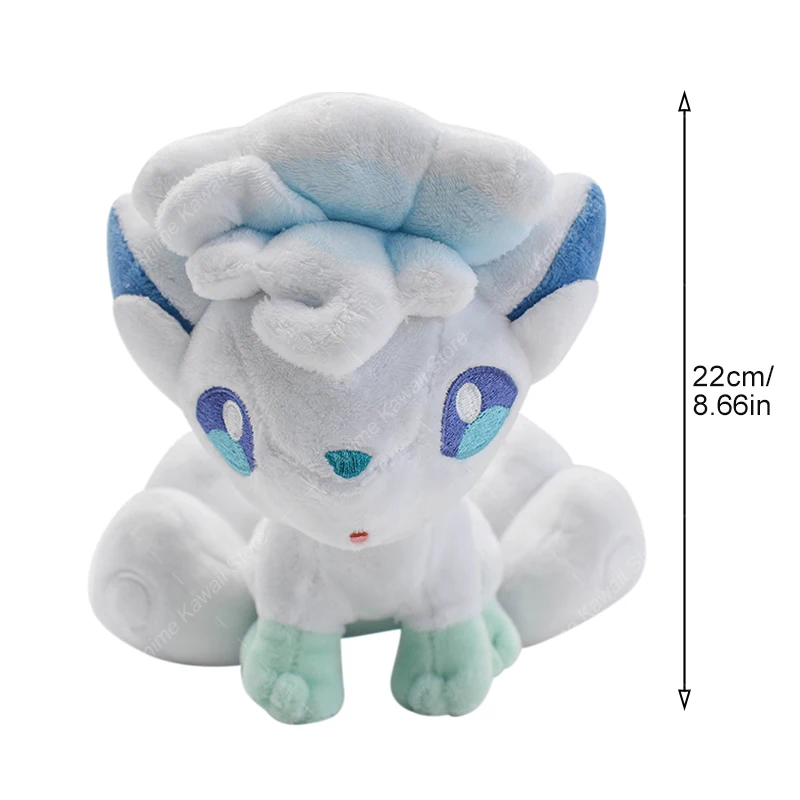 Peluche de Pokémon Alolan Vulpix para niños, muñeco de Peluche suave de calidad, gran regalo, 22cm