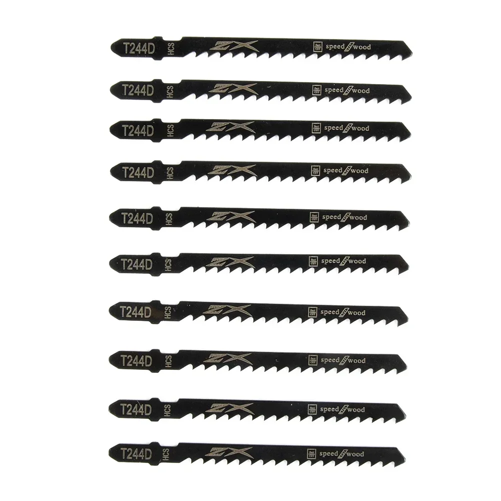 10Pcs Jig Saw Blades Set HCS Assorted Saw Blades T144D T244D For Wood Fast Cutting Jigsaw Woodworking Tool