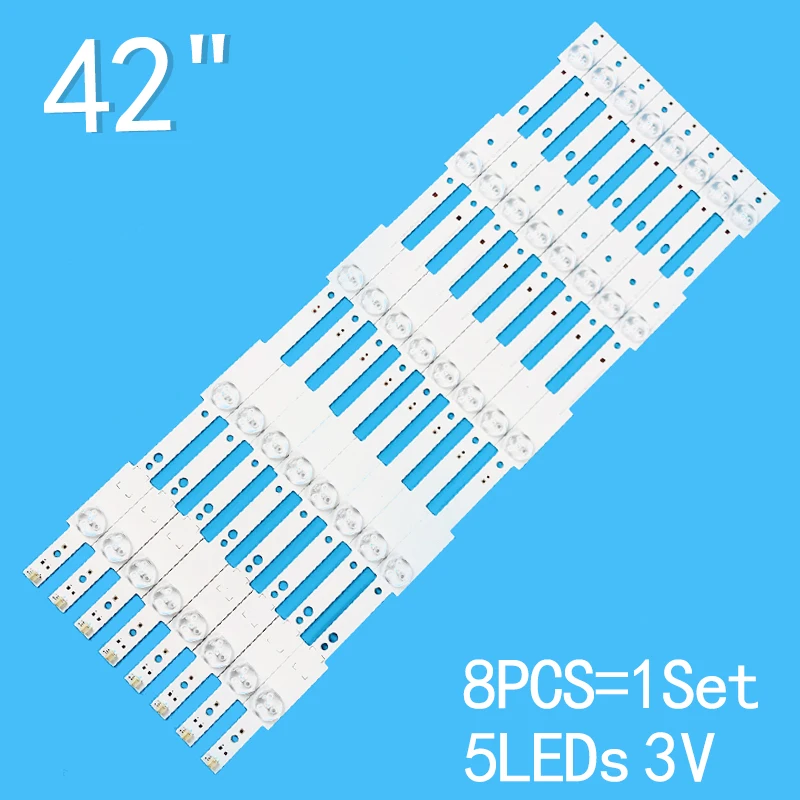 New 8PCS/lot 470mm 5LEDs 3V For 42