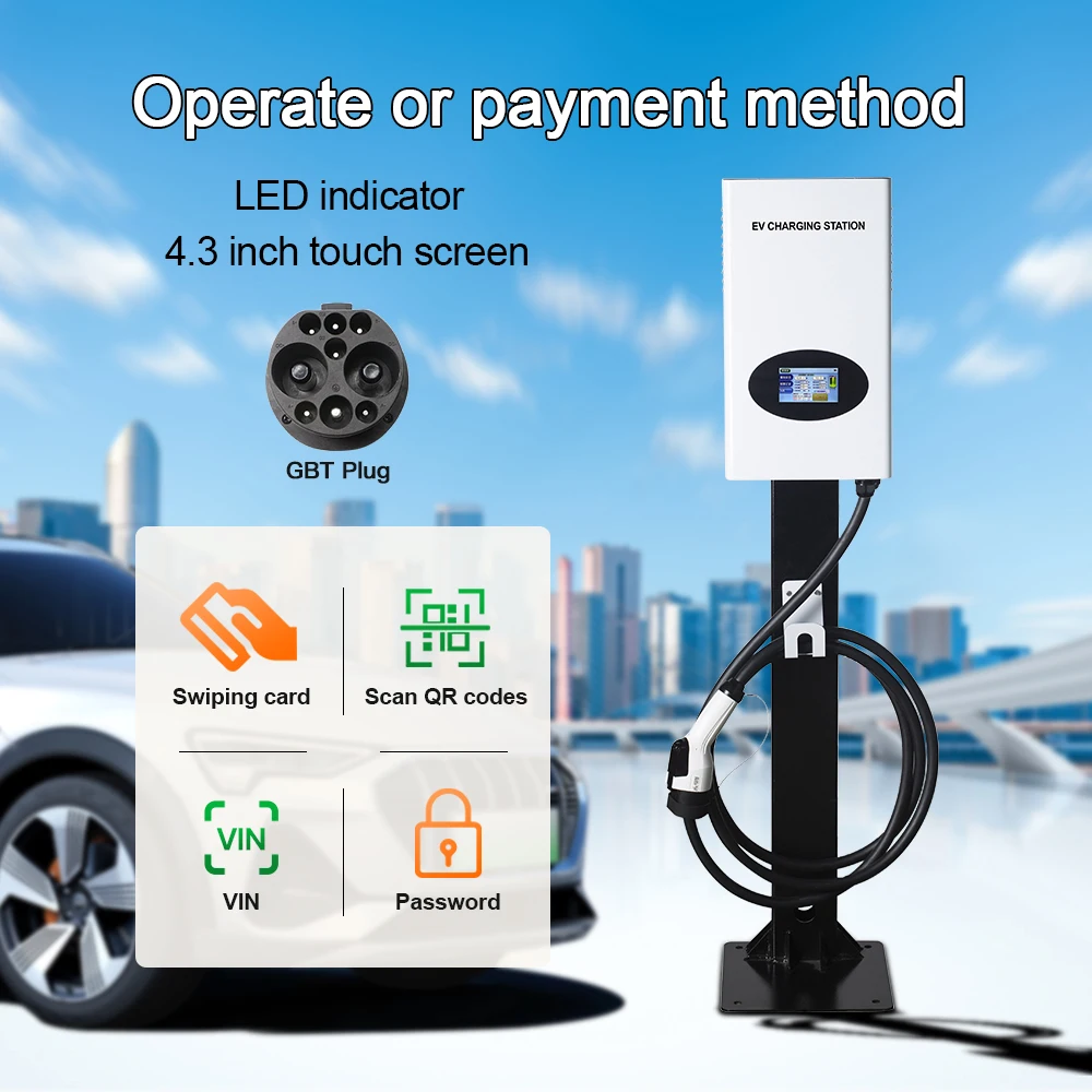 New 7KW 20KW 30KW 40KW GBT DC Fast EV Charger Electric Car Charging Station With CHAdeMO Interface Standard