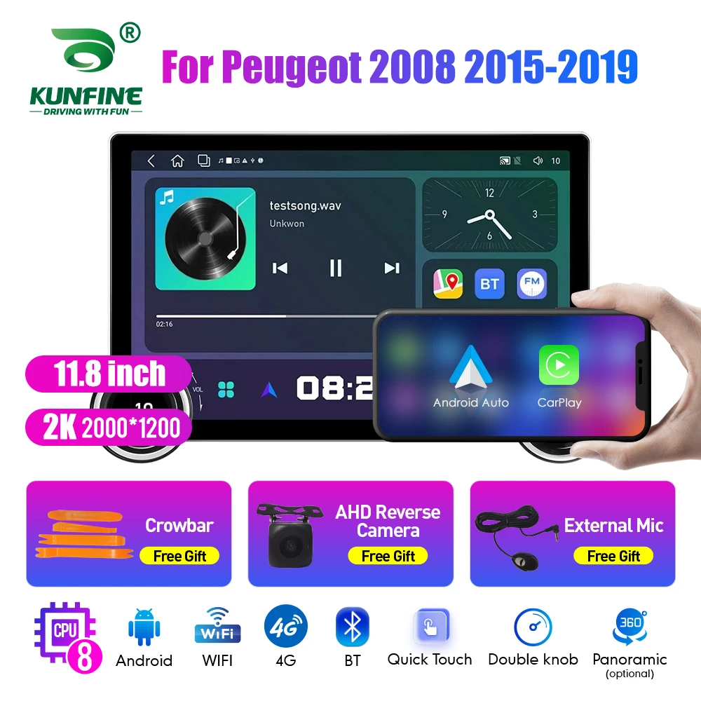 

11.8 Inch 2K Double Knobs 2 Din Car Radio For Honda 2008 2015-2019 Car Radio DVD Multimedia Video Player Android Auto Carplay